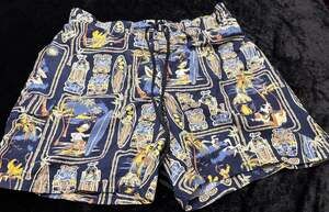 Men XL Vintage Disney Men's Mickey & Friends AOP Surfing Swim Trunks